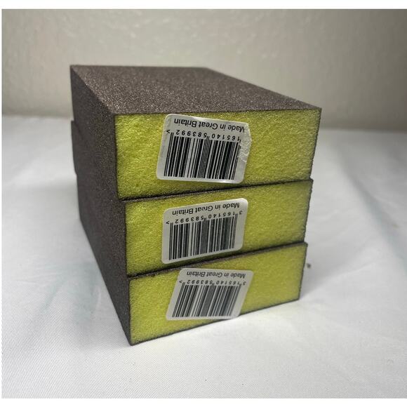 Bosch Expert S471 Foam Sanding Block Fine Grade Yellow, 3-Pack - Picture 2 of 3